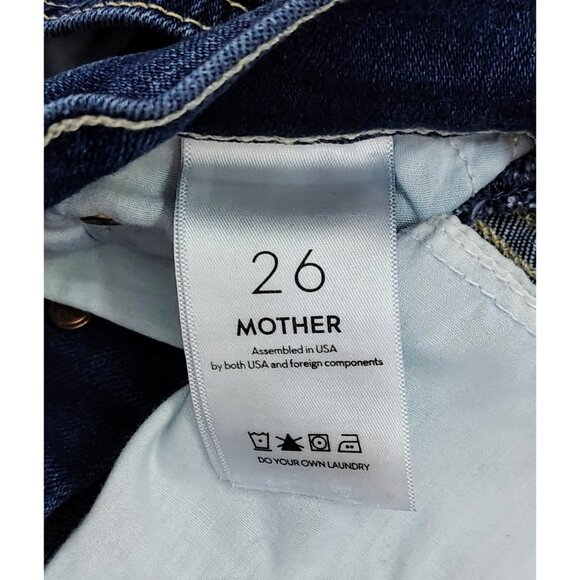 Mother The Pixie Rider Ankle Jean Sz (26) High Waist - *Distressed Hem/Custom Fr - Picture 6 of 9